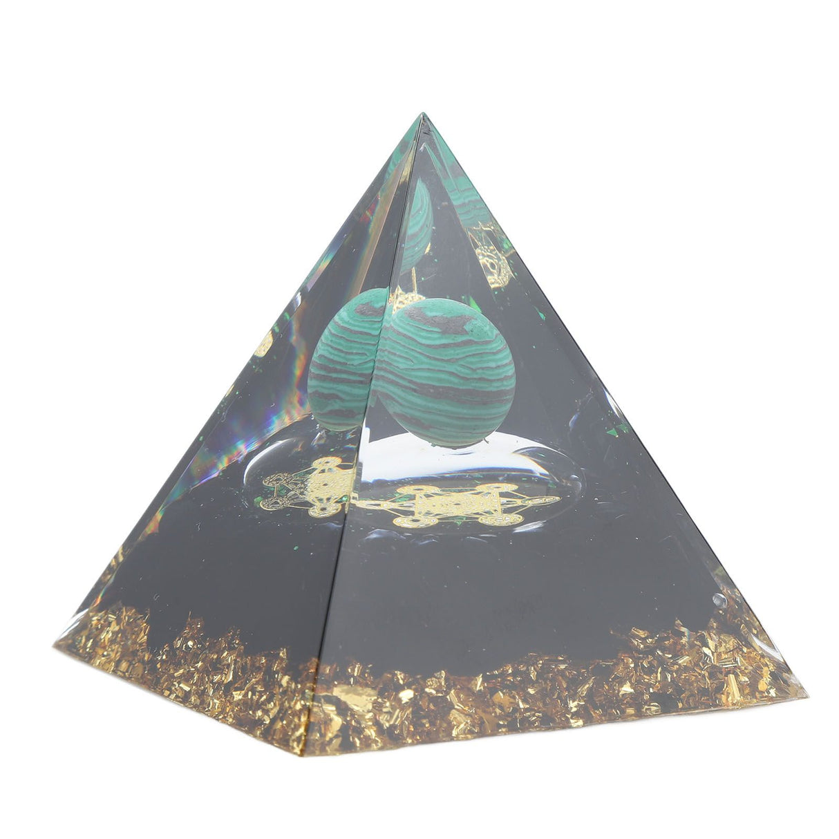 6cm Crystal Pyramid Unique Pure Natural Handmade Crystal Pyramid Ornament for Home Desktop