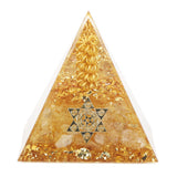 Orgonite Pyramid 6cm Energy Generator Crystal Wire Handmade Pyramid Decor for Positive Energy Wealth Success - Side View