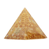 Orgonite Pyramid 6cm Energy Generator Crystal Wire Handmade Pyramid Decor for Positive Energy Wealth Success - Top-Down View