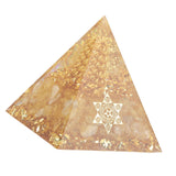 Orgonite Pyramid 6cm Energy Generator Crystal Wire Handmade Pyramid Decor for Positive Energy Wealth Success - Rear View