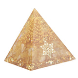 Orgonite Pyramid 6cm Energy Generator Crystal Wire Handmade Pyramid Decor for Positive Energy Wealth Success - Low Angle
