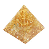 Orgonite Pyramid 6cm Energy Generator Crystal Wire Handmade Pyramid Decor for Positive Energy Wealth Success