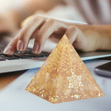 Orgonite Pyramid 6cm Energy Generator Crystal Wire Handmade Pyramid Decor for Positive Energy Wealth Success - Extra Image