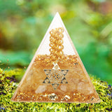 Orgonite Pyramid 6cm Energy Generator Crystal Wire Handmade Pyramid Decor for Positive Energy Wealth Success - Extra Image