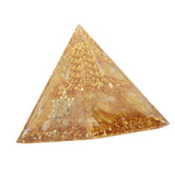 Orgonite Pyramid 6cm Energy Generator Crystal Wire Handmade Pyramid Decor for Positive Energy Wealth Success