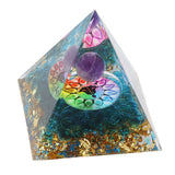 Positive Energy Crystal Pyramid Crystal Epoxy Healing Crystal Pyramids for Meditation Lucky Decoration - Top-Down View