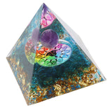 Positive Energy Crystal Pyramid Crystal Epoxy Healing Crystal Pyramids for Meditation Lucky Decoration - 45-Degree Angle