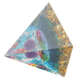 Positive Energy Crystal Pyramid Crystal Epoxy Healing Crystal Pyramids for Meditation Lucky Decoration - Extra Image
