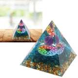 Positive Energy Crystal Pyramid Crystal Epoxy Healing Crystal Pyramids for Meditation Lucky Decoration - Extra Image