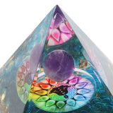Positive Energy Crystal Pyramid Crystal Epoxy Healing Crystal Pyramids for Meditation Lucky Decoration - Extra Image