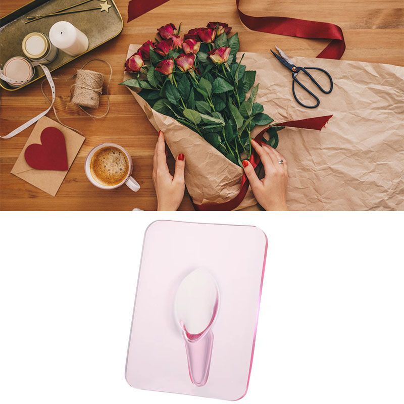 Art Photo Frame Vase Resin Multi Functional Hydroponic Flower Vase for Office Home Transparent Red