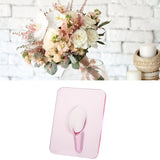 Art Photo Frame Vase Resin Multi Functional Hydroponic Flower Vase for Office Home Transparent Red