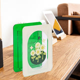 Acrylic Flower Vase Modern Bouquet Holder Clear Plant Floral Container Aesthetic Room Decor Sunflower - Rear View