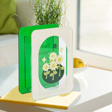 Acrylic Flower Vase Modern Bouquet Holder Clear Plant Floral Container Aesthetic Room Decor Sunflower - Close-Up Angle