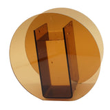 Brown Acrylic Vase Transparent Decorative Flower Vase Nordic Glass Vase Ornament for Office Living Room Book Shelf Brown Circle - Top-Down View