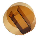 Brown Acrylic Vase Transparent Decorative Flower Vase Nordic Glass Vase Ornament for Office Living Room Book Shelf Brown Circle - Extra Image