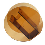 Brown Acrylic Vase Transparent Decorative Flower Vase Nordic Glass Vase Ornament for Office Living Room Book Shelf Brown Circle - Extra Image