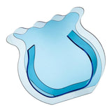 Fish Tank Vase Transparent Thickened Acrylic Smoothing Simple Modern Small Fish Tank for Family Office Dormitory Transparent Blue - Front View