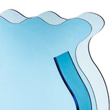 Fish Tank Vase Transparent Thickened Acrylic Smoothing Simple Modern Small Fish Tank for Family Office Dormitory Transparent Blue - Low Angle