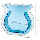 Fish Tank Vase Transparent Thickened Acrylic Smoothing Simple Modern Small Fish Tank for Family Office Dormitory Transparent Blue - Extra Image