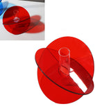 Acrylic Geometric Flower Vase Fine Detail Easy To Clean Acrylic Geometric Minimalist Vase for Living Room Table Disc Red 90g 15x13x2cm - 45-Degree Angle
