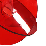 Acrylic Geometric Flower Vase Fine Detail Easy To Clean Acrylic Geometric Minimalist Vase for Living Room Table Disc Red 90g 15x13x2cm - Low Angle