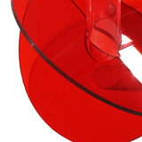 Acrylic Geometric Flower Vase Fine Detail Easy To Clean Acrylic Geometric Minimalist Vase for Living Room Table Disc Red 90g 15x13x2cm - Extra Image