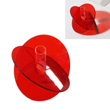Acrylic Geometric Flower Vase Fine Detail Easy To Clean Acrylic Geometric Minimalist Vase for Living Room Table Disc Red 90g 15x13x2cm - Extra Image