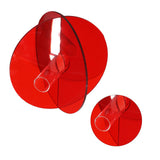 Acrylic Geometric Flower Vase Fine Detail Easy To Clean Acrylic Geometric Minimalist Vase for Living Room Table Disc Red 90g 15x13x2cm - Extra Image