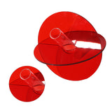 Acrylic Geometric Flower Vase Fine Detail Easy To Clean Acrylic Geometric Minimalist Vase for Living Room Table Disc Red 90g 15x13x2cm - Extra Image