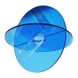Acrylic Geometric Flower Vase Fine Detail Easy To Clean Acrylic Geometric Minimalist Vase for Living Room Table Disc Blue 15x13x2cm - Side View