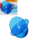 Acrylic Geometric Flower Vase Fine Detail Easy To Clean Acrylic Geometric Minimalist Vase for Living Room Table Disc Blue 15x13x2cm - 45-Degree Angle
