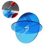 Acrylic Geometric Flower Vase Fine Detail Easy To Clean Acrylic Geometric Minimalist Vase for Living Room Table Disc Blue 15x13x2cm - Extra Image