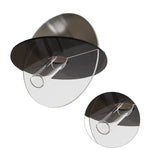 Acrylic Geometric Flower Vase Fine Detail Easy To Clean Acrylic Geometric Minimalist Vase for Living Room Table Disc Transparent Grey 15x13x2cm - Close-Up Angle