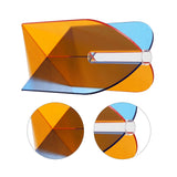 Acrylic Geometric Flower Vase Fine Detail Easy To Clean Acrylic Geometric Minimalist Vase for Living Room Table Door Slice Orange Blue 20x15x2cm - Extra Image