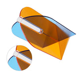Acrylic Geometric Flower Vase Fine Detail Easy To Clean Acrylic Geometric Minimalist Vase for Living Room Table Door Slice Orange Blue 20x15x2cm - Extra Image