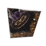 5cm Orgonite Pyramid for Positive Energy Healing Crystal Pyramid Meditation Orgonite Pyramids Chakra Zodiac Energy Generator Cancer - Front View