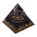 5cm Orgonite Pyramid for Positive Energy Healing Crystal Pyramid Meditation Orgonite Pyramids Chakra Zodiac Energy Generator Cancer