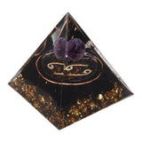 5cm Orgonite Pyramid for Positive Energy Healing Crystal Pyramid Meditation Orgonite Pyramids Chakra Zodiac Energy Generator Cancer - Side View