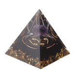 5cm Orgonite Pyramid for Positive Energy Healing Crystal Pyramid Meditation Orgonite Pyramids Chakra Zodiac Energy Generator Cancer - Close-Up Angle
