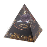 5cm Orgonite Pyramid for Positive Energy Healing Crystal Pyramid Meditation Orgonite Pyramids Chakra Zodiac Energy Generator Cancer - Low Angle