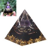 5cm Orgonite Pyramid for Positive Energy Healing Crystal Pyramid Meditation Orgonite Pyramids Chakra Zodiac Energy Generator Cancer - Extra Image