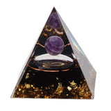 5cm Orgonite Pyramid for Positive Energy Healing Crystal Pyramid Meditation Orgonite Pyramids Chakra Zodiac Energy Generator Leo