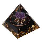 5cm Orgonite Pyramid for Positive Energy Healing Crystal Pyramid Meditation Orgonite Pyramids Chakra Zodiac Energy Generator Leo - Front View