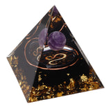 5cm Orgonite Pyramid for Positive Energy Healing Crystal Pyramid Meditation Orgonite Pyramids Chakra Zodiac Energy Generator Leo - 45-Degree Angle