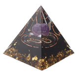 5cm Orgonite Pyramid for Positive Energy Healing Crystal Pyramid Meditation Orgonite Pyramids Chakra Zodiac Energy Generator Leo - Low Angle