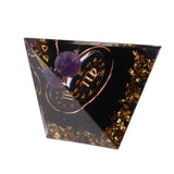 5cm Orgonite Pyramid for Positive Energy Healing Crystal Pyramid Meditation Orgonite Pyramids Chakra Zodiac Energy Generator Virgo - Side View