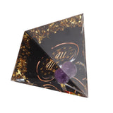 5cm Orgonite Pyramid for Positive Energy Healing Crystal Pyramid Meditation Orgonite Pyramids Chakra Zodiac Energy Generator Virgo - Rear View