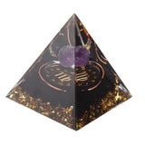 5cm Orgonite Pyramid for Positive Energy Healing Crystal Pyramid Meditation Orgonite Pyramids Chakra Zodiac Energy Generator Virgo - Close-Up Angle