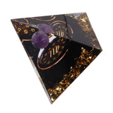5cm Orgonite Pyramid for Positive Energy Healing Crystal Pyramid Meditation Orgonite Pyramids Chakra Zodiac Energy Generator Virgo - Low Angle